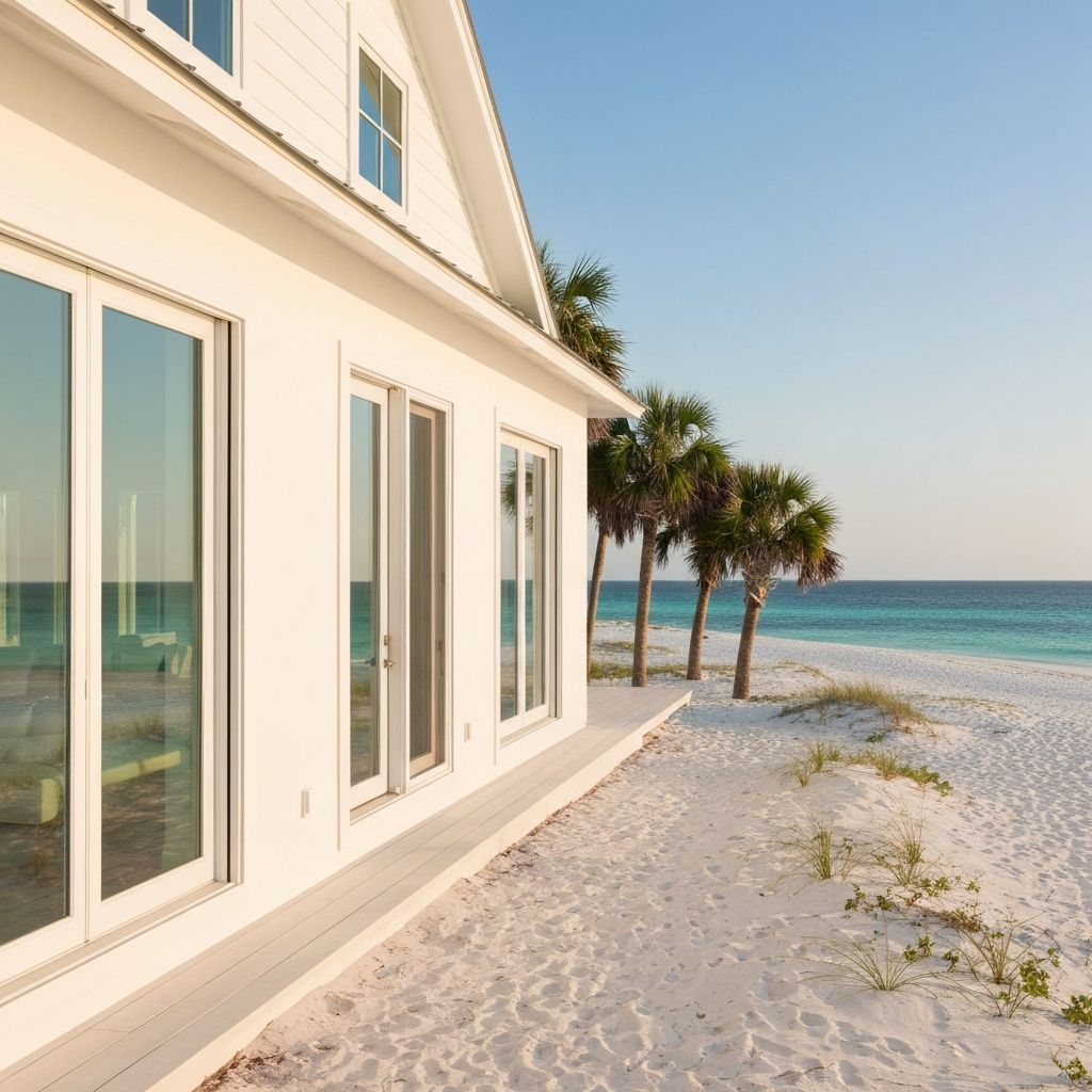 Clean living room in Daufuskie Island home