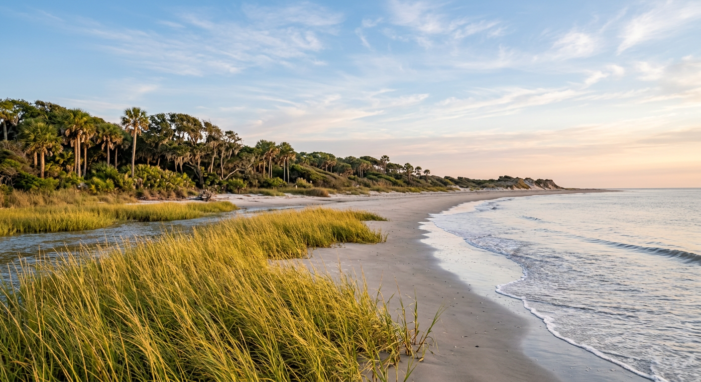 Kiawah Island South Carolina beach and marsh