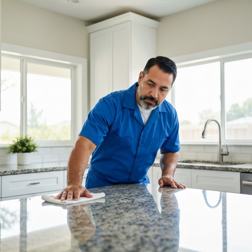 Professional cleaner providing standard cleaning service